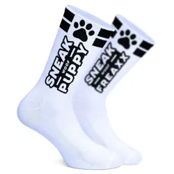 SneakFreaxx Chaussettes SNEAKFREAXX PUPPY Blanc-Noir